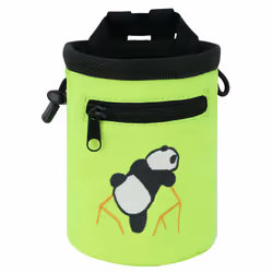 AMc Rock climbing Panda Design chalk Bag with Adjustable Belt Fluorescent