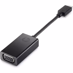 HP USB-C to VGA Adapter, Black, 13 mm, 25.5 mm, 150 mm, 23.9 g, 110 mm
