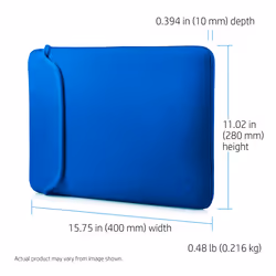 HP 39.62 cm (15.6") Neoprene Sleeve 39.6 cm (15.6") Sleeve case Black, Blue - Additional view 8