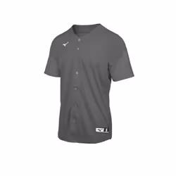 Mizuno Aerolite Full Button Baseball Jersey Charcoal XX-Large