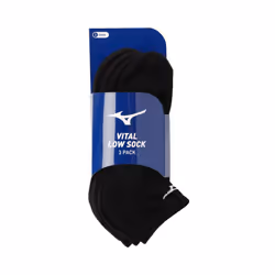 Mizuno Men's Vital Low Sock 3-Pack  Black  Large