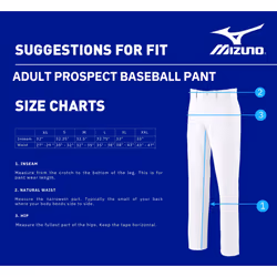 Mizuno Adult Prospect Baseball Pant  Grey  XX-Large