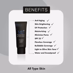 MD Flawless Factor BB Cream para cobertura  brillo de la piel y antienvejecimiento | Crema hidratante antiarrugas con protecci?n solar | Calificaci?n