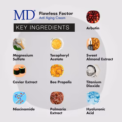 MD Flawless Factor BB Cream para cobertura  brillo de la piel y antienvejecimiento | Crema hidratante antiarrugas con protecci?n solar | Calificaci?n
