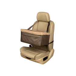 PetSafe Happy Ride Booster Seat - Dog Booster Seat for Cars  Trucks and SUVs - Easy to Adjust Strap - Durable Fleece Liner is Machine Washable and Eas