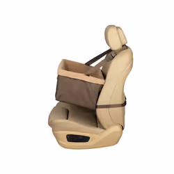 PetSafe Happy Ride Booster Seat - Dog Booster Seat for Cars  Trucks and SUVs - Easy to Adjust Strap - Durable Fleece Liner is Machine Washable and Eas