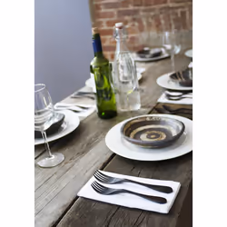 KNORK Original Stainless Steel Metal Utensils Titanium Coated Stainless Fork  4 Piece Set  Matte Black