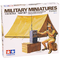 Tamiya 300035074 - 1:35 WWII Diorama Set Tent with Radio (1) Multicolo