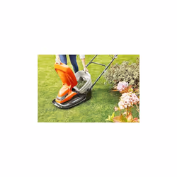 Flymo EasiGlide 300 Hover Collect Lawn Mower - 1700W Motor, 30cm Cutting Width, 20 Litre Grass Box, Folds Flat, 10m Cable Length, Orange and Grey