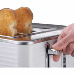 Russell Hobbs 24380 White Inspire High Gloss Plastic Four Slice Toaster
