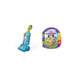 Learning Vacuum, Baby and Toddler Push Toy, Multicolour & Laugh & Learn Storybook Rhymes Book - UK English Edition, musical infant toy