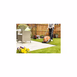 Flymo EasiGlide 300 Hover Collect Lawn Mower - 1700W Motor, 30cm Cutting Width, 20 Litre Grass Box, Folds Flat, 10m Cable Length, Orange and Grey