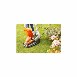 Flymo EasiGlide 300 Hover Collect Lawn Mower - 1700W Motor, 30cm Cutting Width, 20 Litre Grass Box, Folds Flat, 10m Cable Length, Orange and Grey