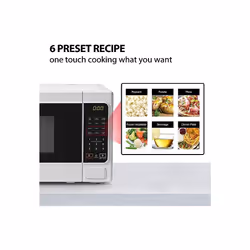 Toshiba 800w 20L Microwave Oven with 6 Preset Recipes, 11 Power Levels, Procedural Memory, Auto Defrost, and Digital Display - White - MM-EM20P(WH)