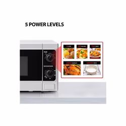 Toshiba 800w 20L Microwave Oven with Function Defrost and 5 Power Levels, Stylish Design  White - MM-MM20P(WH)