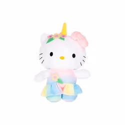 Hello Kitty 874238 Hello Kitty Unicorn Rainbow 12 Inch Plush Figurine Toy