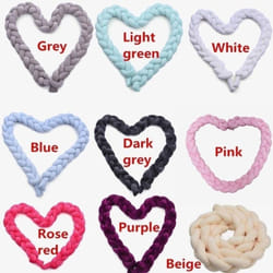 Super Thick &amp; Soft Baby Crib Weave Colored Strip Knot Pillow Baby Bedding Home Decorative Braided Crib Bumper Baby Sleeping Protec - 2m, grey,blue