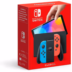 Nintendo Switch (OLED Model) - Neon Blue/Neon Red