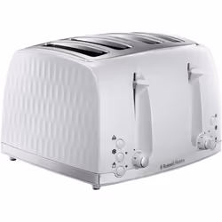 Russell Hobbs Honeycomb Kettle and 4 Slice Toaster, White