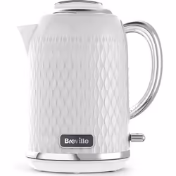 Breville Curve White Electric Kettle | 1.7L | 3KW Fast Boil | White & Chrome [VKT117]