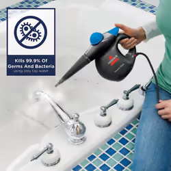 BISSELL SteamShot | Multi-Purpose Handheld Steam Cleaner | Natural Chemical-Free Cleaning | 2635E, Titanium/Bossanova Blue