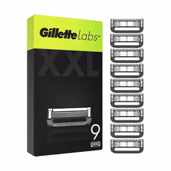 Gillette Labs Razor Blades Men, Pack of 9 Razor Blade Refills, Compatible with GilletteLabs with Exfoliating Bar and Heated R ...