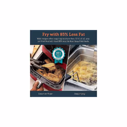 1700-Watt Max XXL 5.5 L Digital Touchscreen Air Fryers Oven with 11 Presets, Oil Free Hot Cooker, Nonstick Basket Red, CP158-AF
