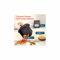COSORI Air Fryer 4.7L, 9-in-1 Compact Air Fryers Oven, 30 Recipes Cookbook, Digital Temperd Glass Display, Quiet, 4 Portions, 1500W