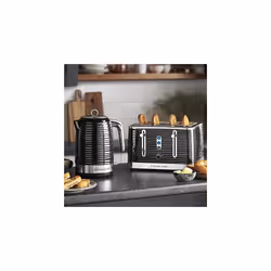 Russell Hobbs 24361 Inspire Electric Fast Boil Kettle, 3000 W, 1.7 Litre, Black with Chrome Accents