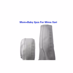 Baby Stroller PU Leather Handle Covers For Mima Xari Pram Bar Sleeve Case - mom baby 2PCS white