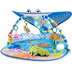 Bright Starts, Disney Baby, Finding Nemo Ocean Lights Baby Activity Gym and Play Mat with