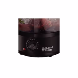 Russell Hobbs 26530 Matt Black Electric Food Steamer - 3-Tier, 7 Litre Capacity with BPA Free Baskets and Rice Bowl (Included) for Vegetables