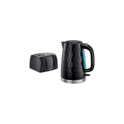 4-Slice Toaster 21651-Black, Plastic, Black & 26051 Cordless Electric Kettle Contemporary Honeycomb Design with Fast Boil and Boil Dry Protection