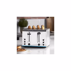 Russell Hobbs 20750 Buckingham 4-Slice Toaster, Polished, 2100 W, Stainless Steel