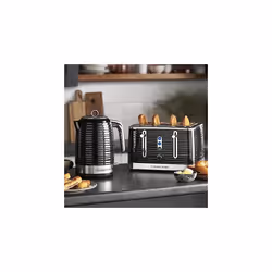 Russell Hobbs 24361 Inspire Electric Fast Boil Kettle, 3000 W, 1.7 Litre, Black with Chrome Accents