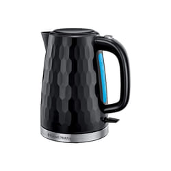 Russell Hobbs 26051 Cordless Electric Kettle - Contemporary Honeycomb Design with Fast Boil and Boil Dry Protection, 1.7 Litre, 3000 W, Black
