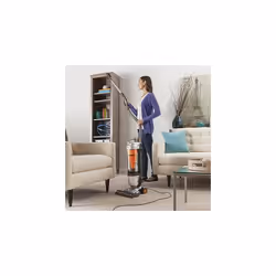 Vax Air Stretch Upright Vacuum Cleaner | Over 17m Reach | Powerful, Multi-cyclonic, with No Loss of Suction | Lightweight-U85-AS-Be, Silver and Orange