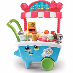 VTech LeapFrog 600703 Scoop & Learn Pretend Toddler Toy for Role Play Food and Magic Ice Cream Scooper Scoop/Learn Cart Set,