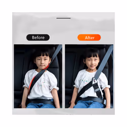 Car Child Seat Belt Adjustment and Fixation Anti-stroke Belt Simple and - black 1pc