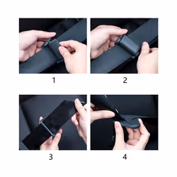 Car Child Seat Belt Adjustment and Fixation Anti-stroke Belt Simple and - black 1pc