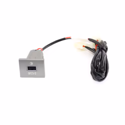 Silver USB Car Charger Socket 12V/24V USB Charging Outlet Power Adapter - USB 3.0 Charger