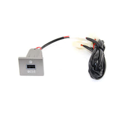 Silver USB Car Charger Socket 12V/24V USB Charging Outlet Power Adapter - USB 3.0 Charger