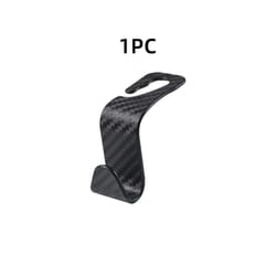 Car Seat Headrest Hook Carbon Fiber Mobile Phone Holder Car Vehicle Universal - 1Pc A