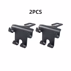 Car Seat Headrest Hook Carbon Fiber Mobile Phone Holder Car Vehicle Universal - 2Pcs B