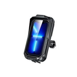 Waterproof Bicycle Phone Holder Motorcycle Bike Handlebar Phone Case Bag - Black