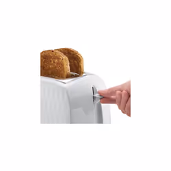 Russell Hobbs 26060 2 Slice Toaster - Contemporary Honeycomb Design with Extra Wide Slots and High Lift Feature, White