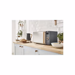 Swan SM22036GRYN, Nordic Digital Microwave, Wood Effect Handle, Soft Touch Housing and Matt Finish, 800W, 20 L, Slate Grey