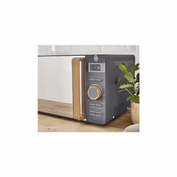 Swan SM22036GRYN, Nordic Digital Microwave, Wood Effect Handle, Soft Touch Housing and Matt Finish, 800W, 20 L, Slate Grey