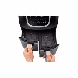 Russell Hobbs 27290 Snappi 8.5L/2x 4.25L Dual Basket Air Fryer - Family Digital Airfryer with Adjustable Drawers and Cooking Synch, Black, 1700W,
