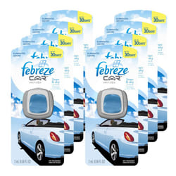 Febreze Car Vent Clips Air Freshener and Odor Eliminator  Linen and Sky Scent - 8 Pieces